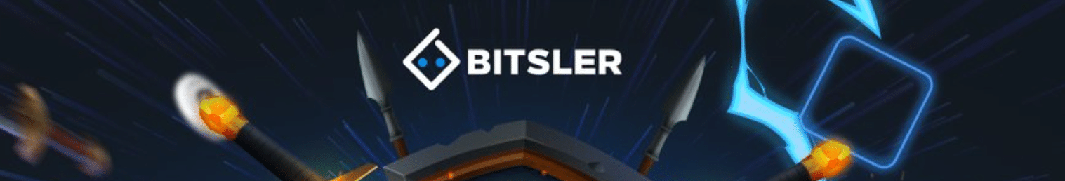 A promo banner with the Bitsler logo