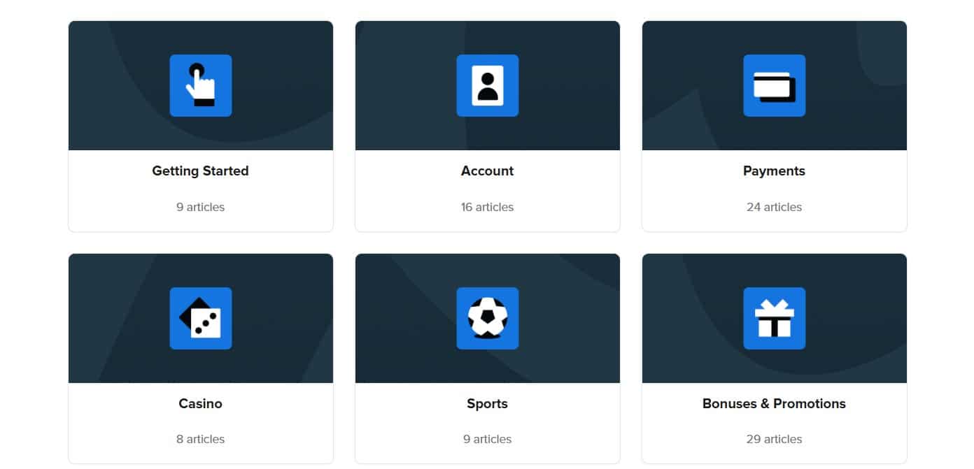 Stake players' help centre screenshot