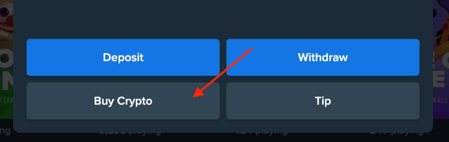 Stake buy crypto option