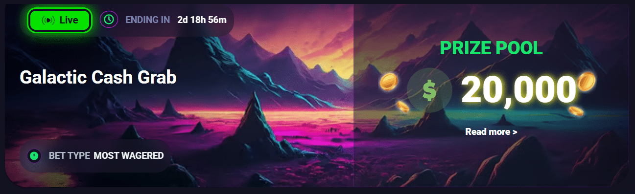 The weekly Metaspins tournament