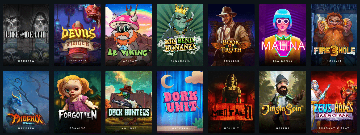 A selection of RakeBit slots