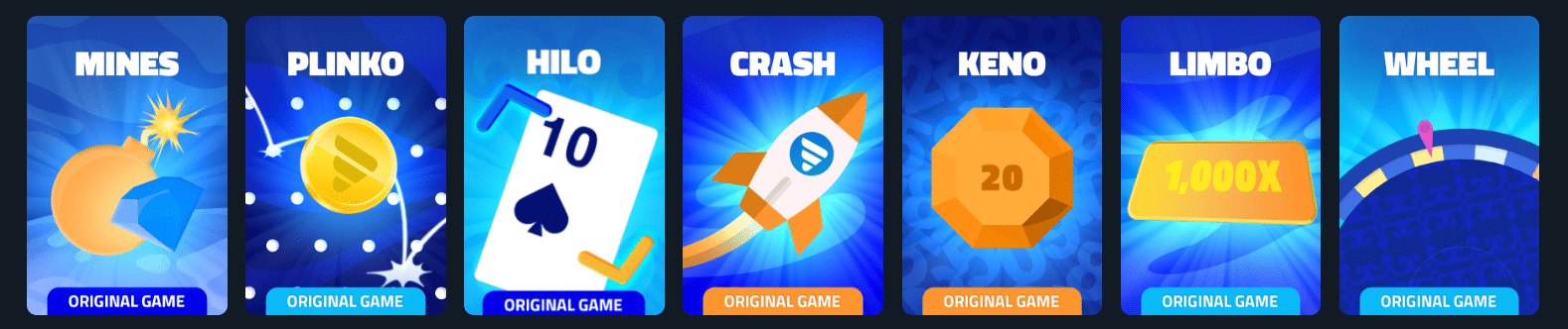 A sample of the CasinoBet original games
